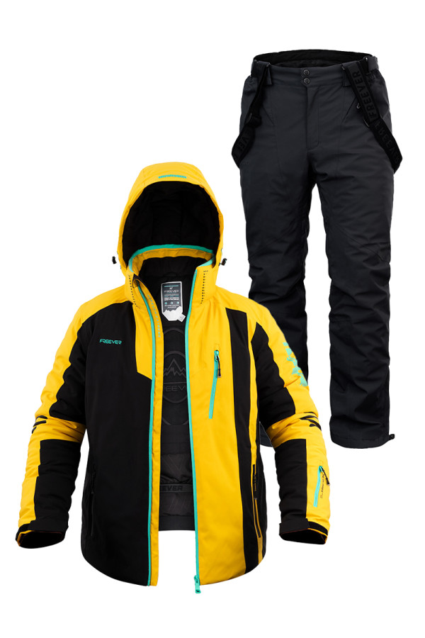 Men's ski suit FREEVER 21637-21693 yellow