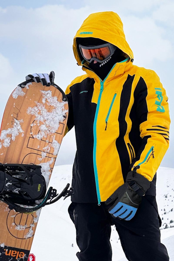 Men's ski jacket Freever AF 21637 yellow, Фото №5- freever.ua