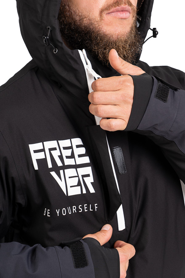 Men's snowboard jumpsuit Freever NF 21638 black, Фото №3- freever.ua