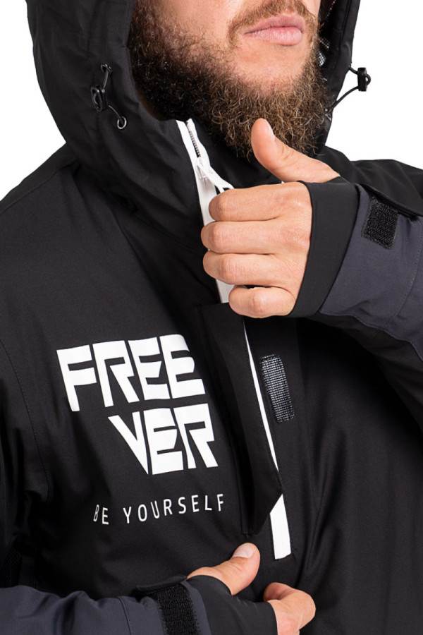 Men's snowboard jumpsuit Freever NF 21638 black, Фото №3- freever.ua