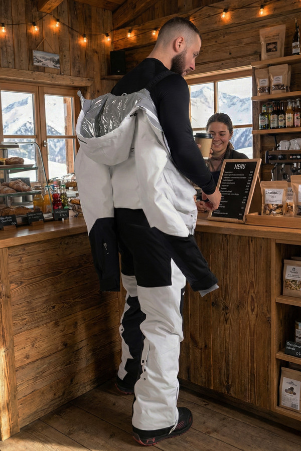 Men's snowboard jumpsuit Freever NF 21638 white, Фото №4- freever.ua