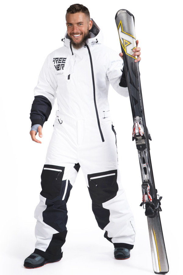 Men's snowboard jumpsuit Freever NF 21638 white