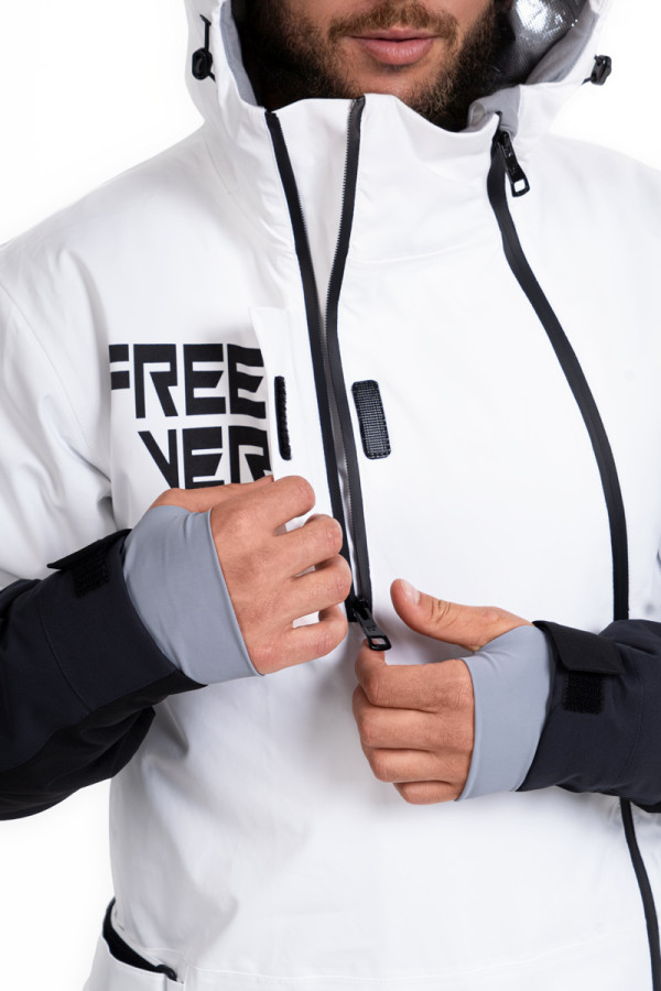 Men's snowboard jumpsuit Freever NF 21638 white, Фото №3- freever.ua