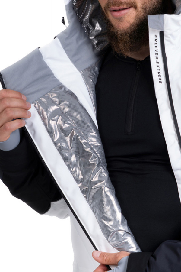 Men's snowboard jumpsuit Freever NF 21638 white, Фото №6- freever.ua