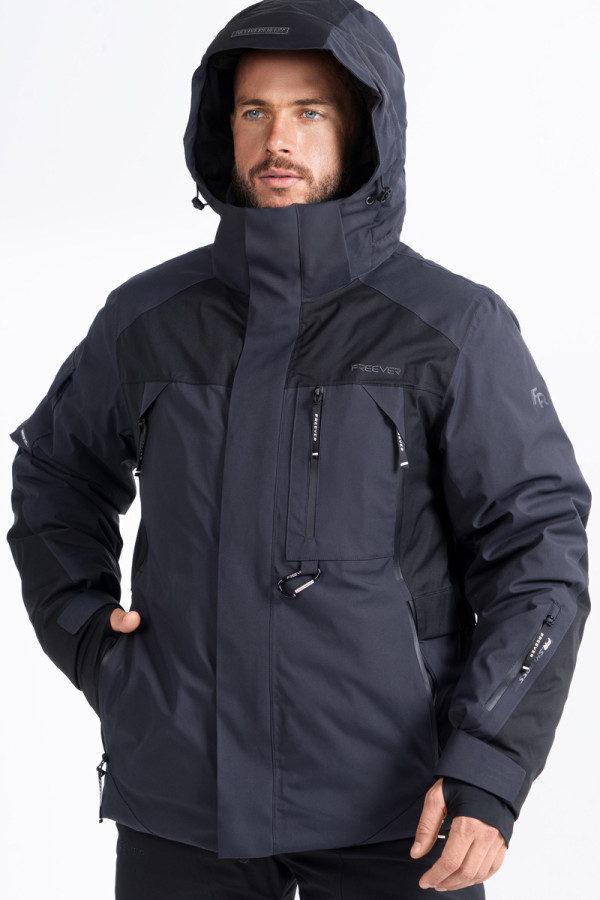 Men's Freever NF 21639 gray ski jacket, Фото №2- freever.ua