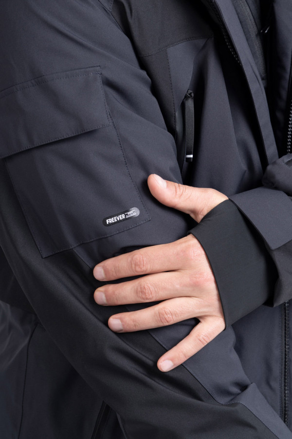 Men's Freever NF 21639 gray ski jacket, Фото №6- freever.ua