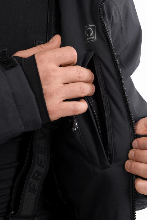 Men's ski jacket Freever NF 21642 black, Фото №8- freever.ua