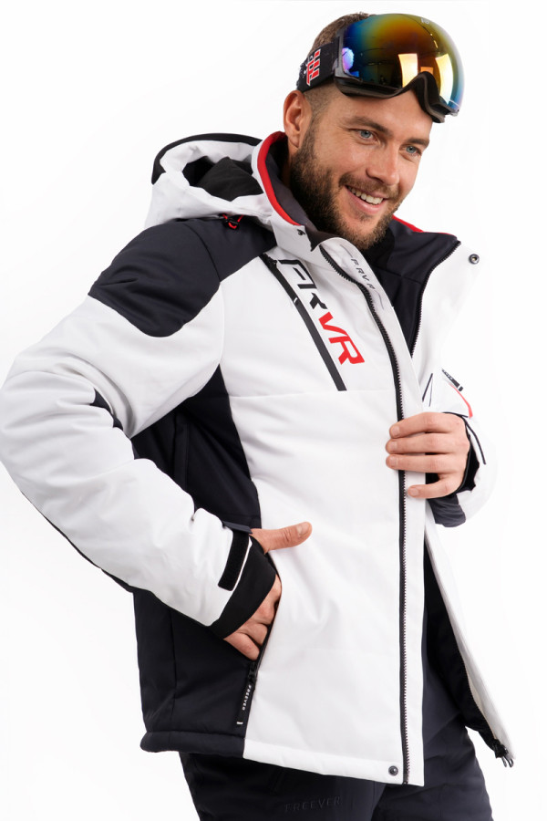 Men's ski jacket Freever NF 21643 white, Фото №4- freever.ua