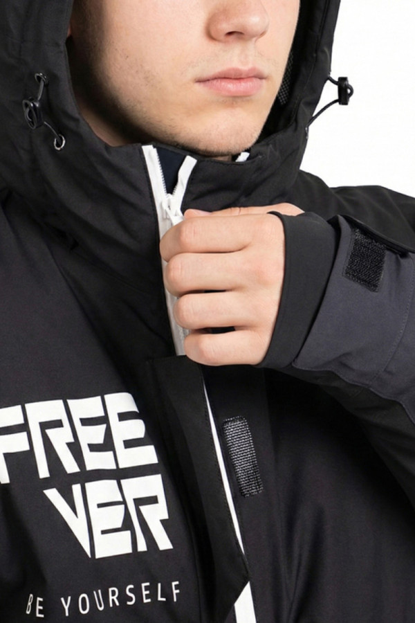 Freever NF 21644 black teen ski suit, Фото №3- freever.ua