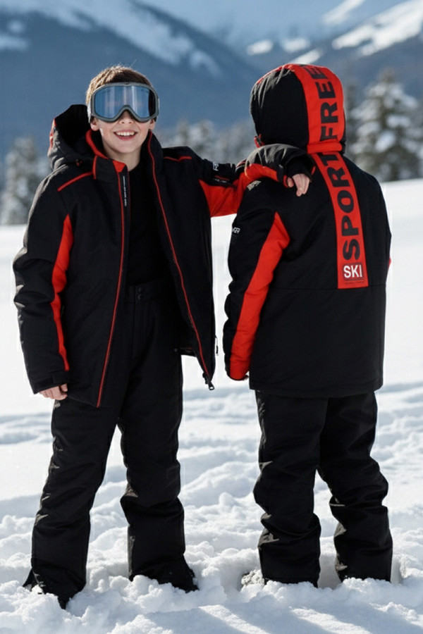 Freever NF 21645 red children's ski jacket, Фото №6- freever.ua