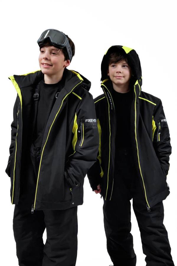 Kinder-Skijacke Freever NF 21645 gelb, Фото №3- freever.ua