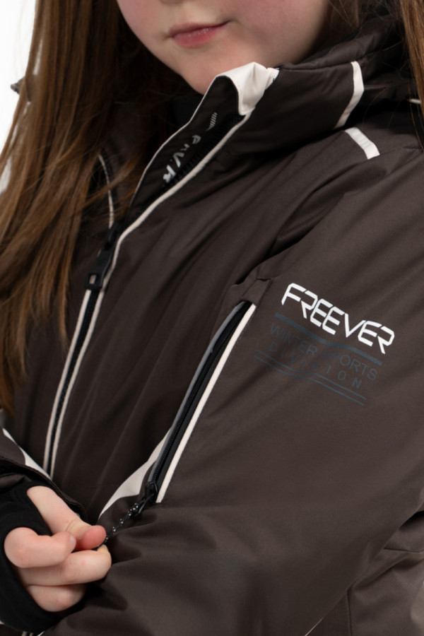 Freever NF 21646 Chocolate Children's Ski Jacket, Фото №6- freever.ua