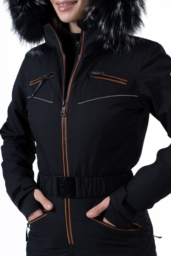 Women's ski jumpsuit Freever NF 21649 black, Фото №4- freever.ua
