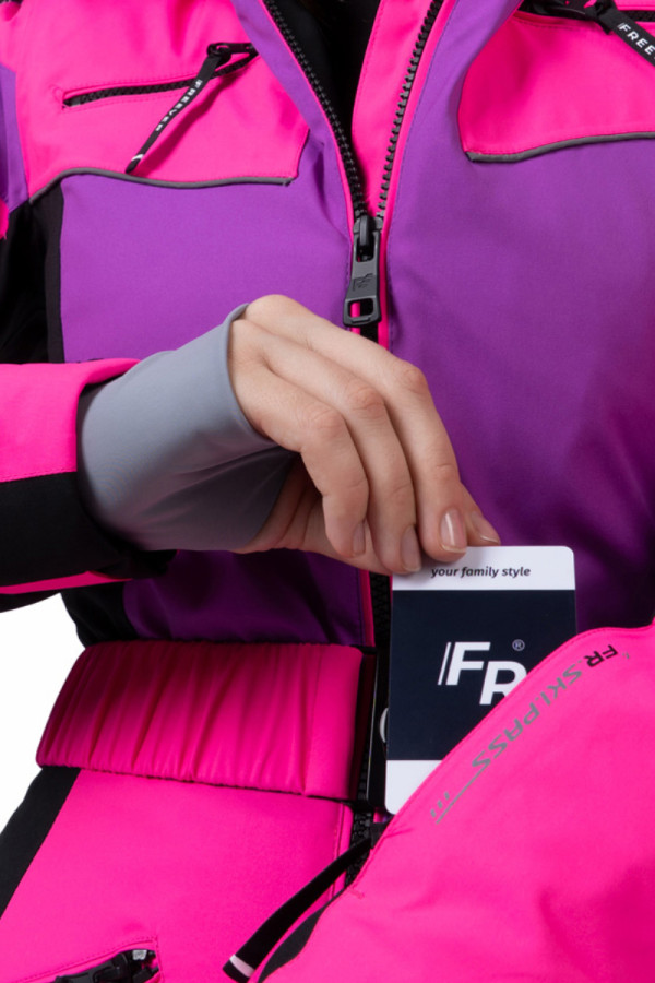 Women's ski jumpsuit Freever NF 21649 pink, Фото №4- freever.ua