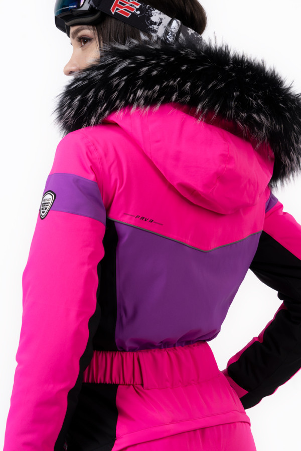 Women's ski jumpsuit Freever NF 21649 pink, Фото №6- freever.ua