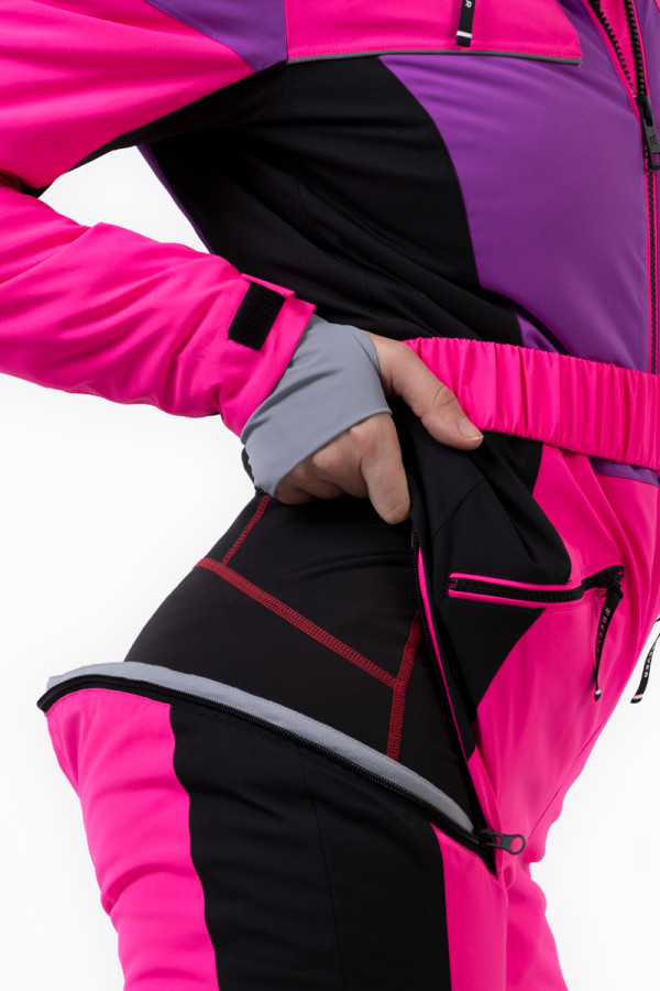 Women's ski jumpsuit Freever NF 21649 pink, Фото №7- freever.ua