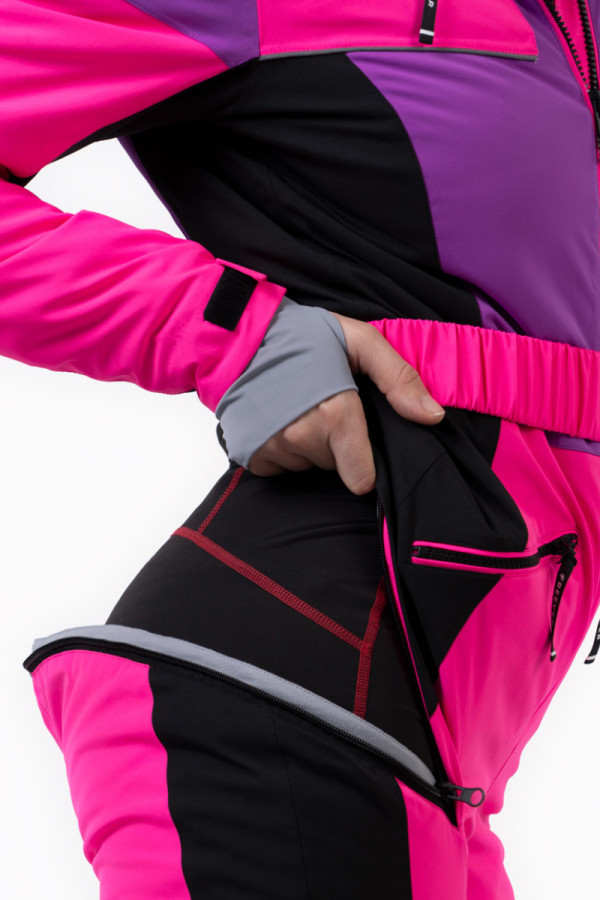 Women's ski jumpsuit Freever NF 21649 pink, Фото №7- freever.ua