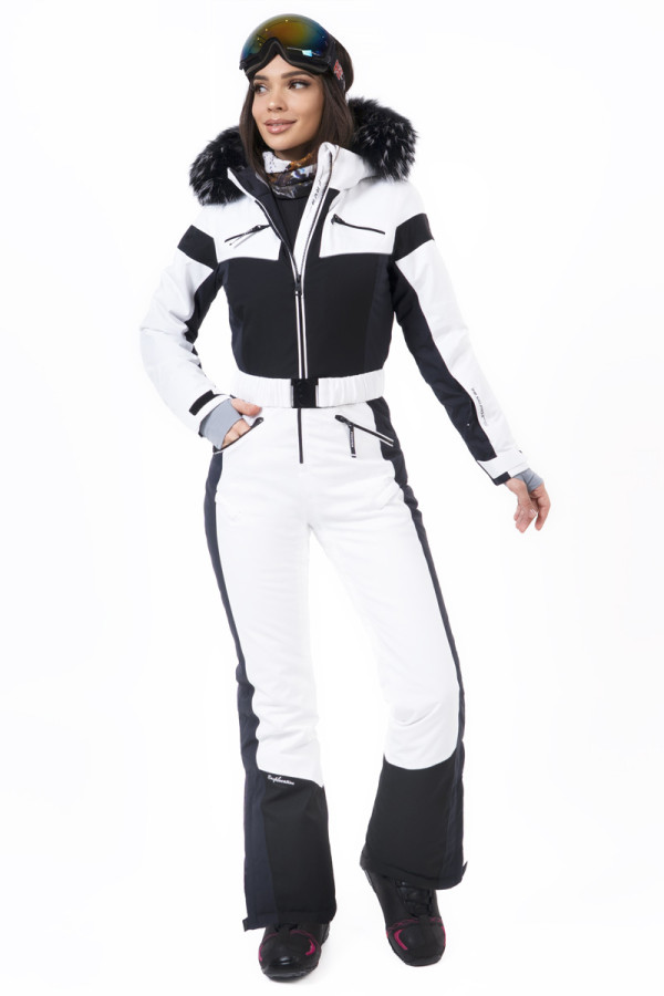 Women's ski jumpsuit Freever NF 21649 white