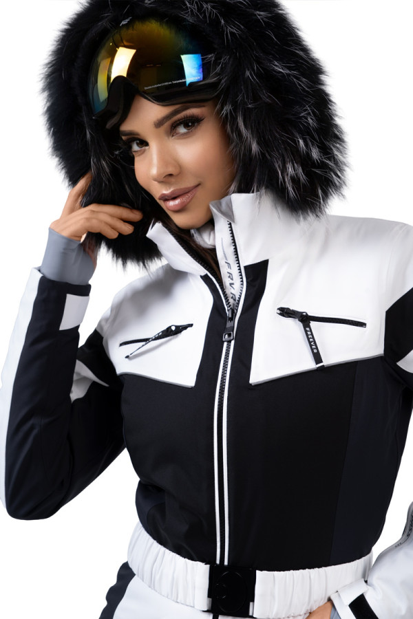 Women's ski jumpsuit Freever NF 21649 white, Фото №2- freever.ua