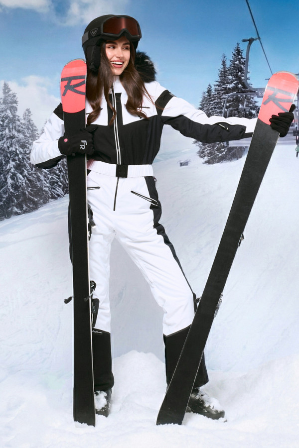 Women's ski jumpsuit Freever NF 21649 white, Фото №5- freever.ua