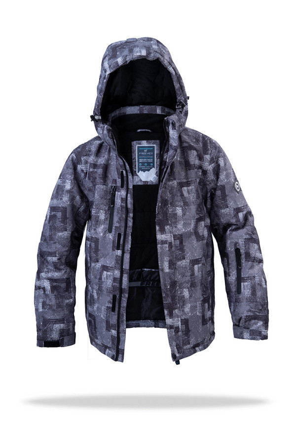 Children's ski jacket Freever SF 21671 gray, Фото №2- freever.ua