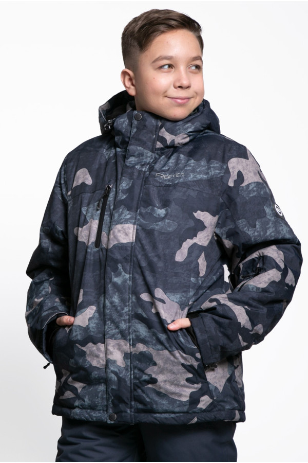 Children's ski jacket Freever SF 21672 military