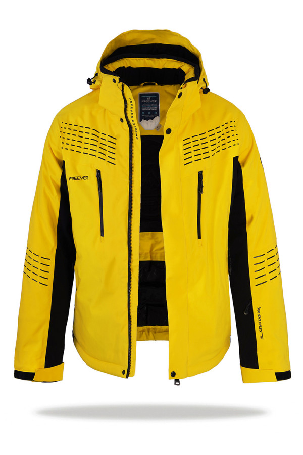 Men's ski jacket Freever WF 21681 yellow, Фото №2- freever.ua