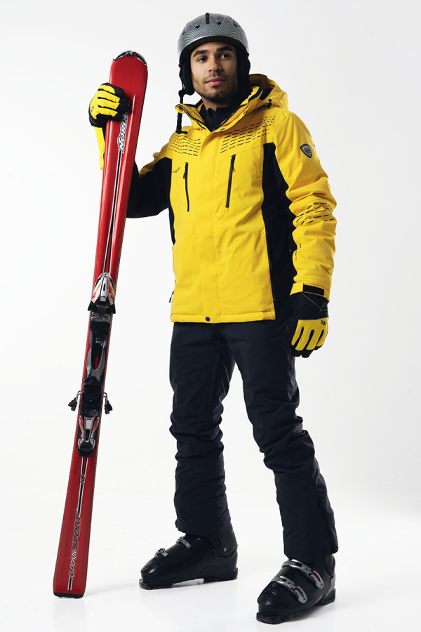 Men's ski jacket Freever WF 21681 yellow, Фото №3- freever.ua