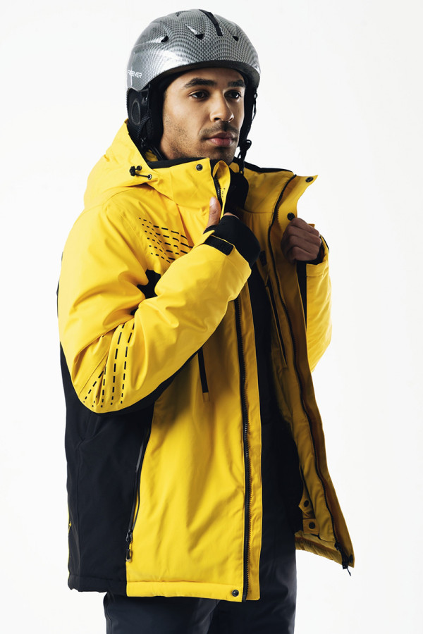 Men's ski jacket Freever WF 21681 yellow, Фото №8- freever.ua