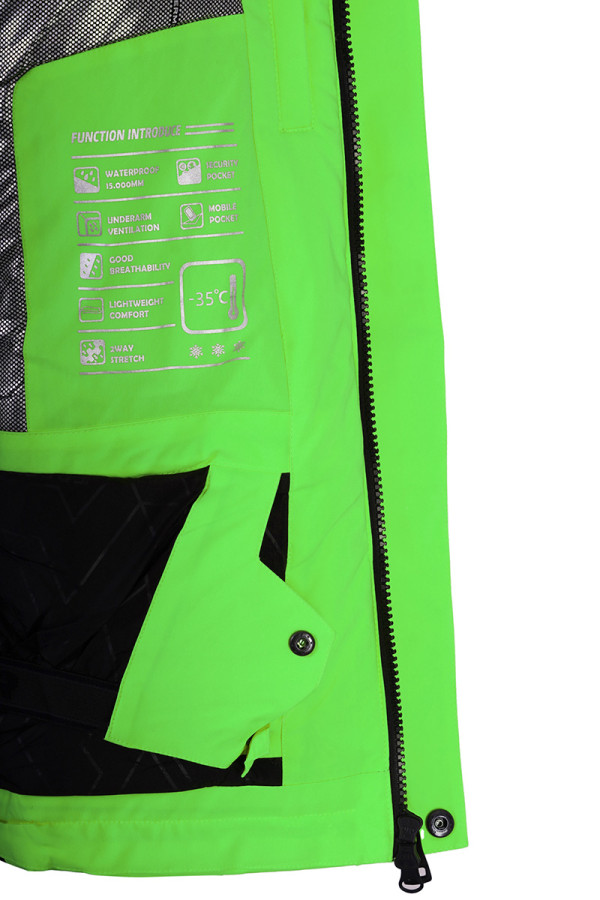 Men's ski jacket Freever WF 21681 light green, Фото №5- freever.ua