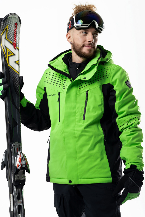 Men's ski jacket Freever WF 21681 light green