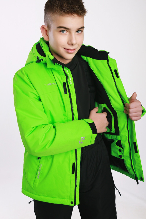 Children's ski jacket Freever AF 21688 light green, Фото №5- freever.ua