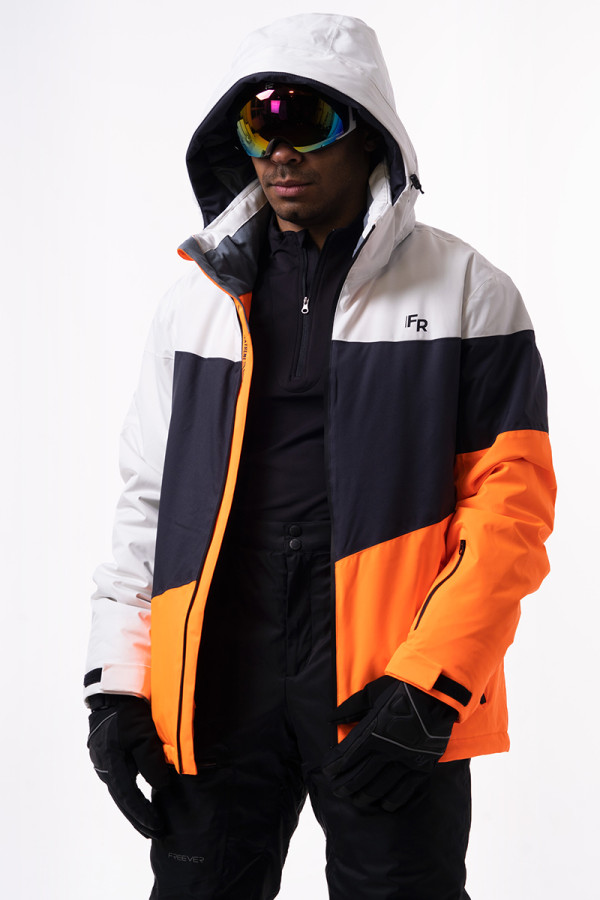 Men's ski jacket Freever AF 21721 orange, Фото №4- freever.ua