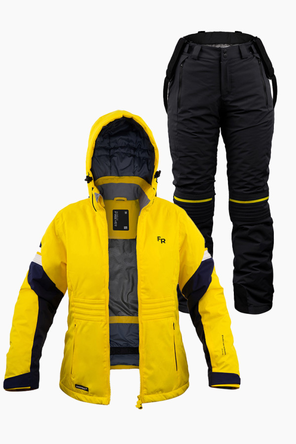 Women's ski suit FREEVER 21762-7607 yellow