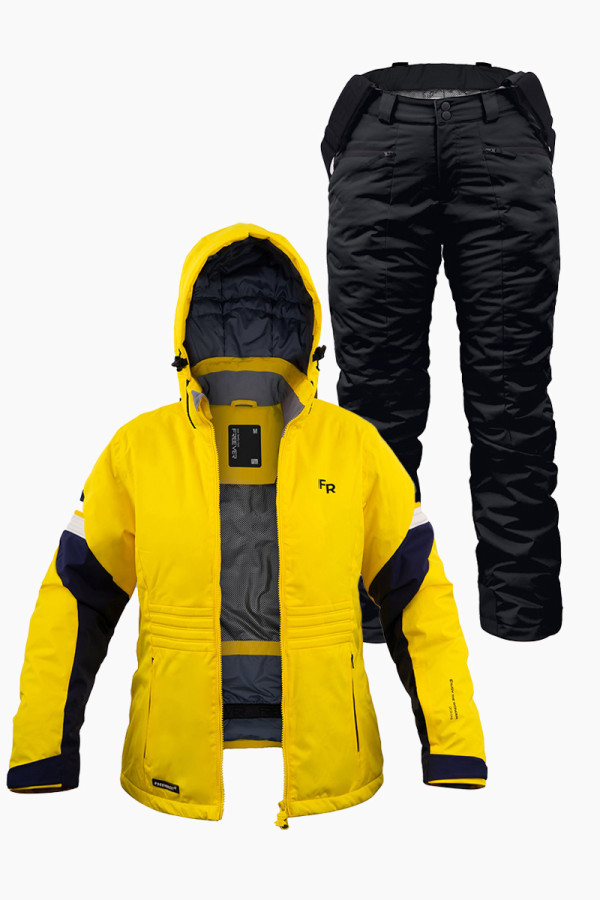 Women's ski suit FREEVER 21762-7608 yellow