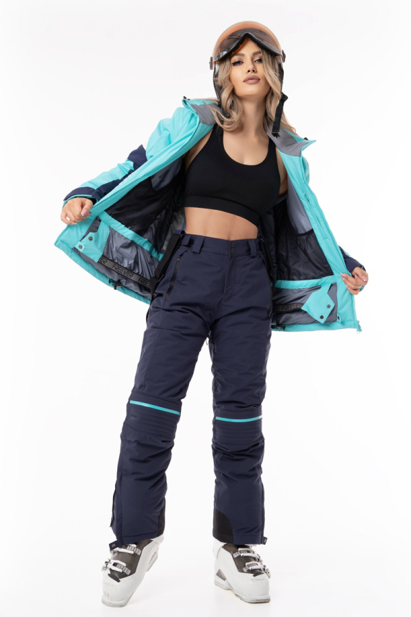 Women's ski jacket Freever AF 21762 turquoise, Фото №4- freever.ua