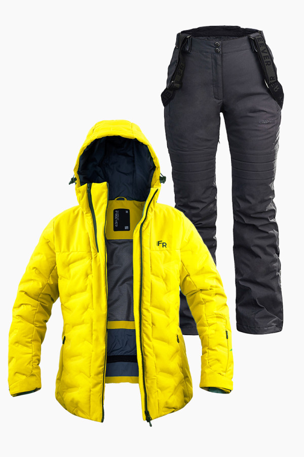 Women's ski suit FREEVER 21764-21652 yellow