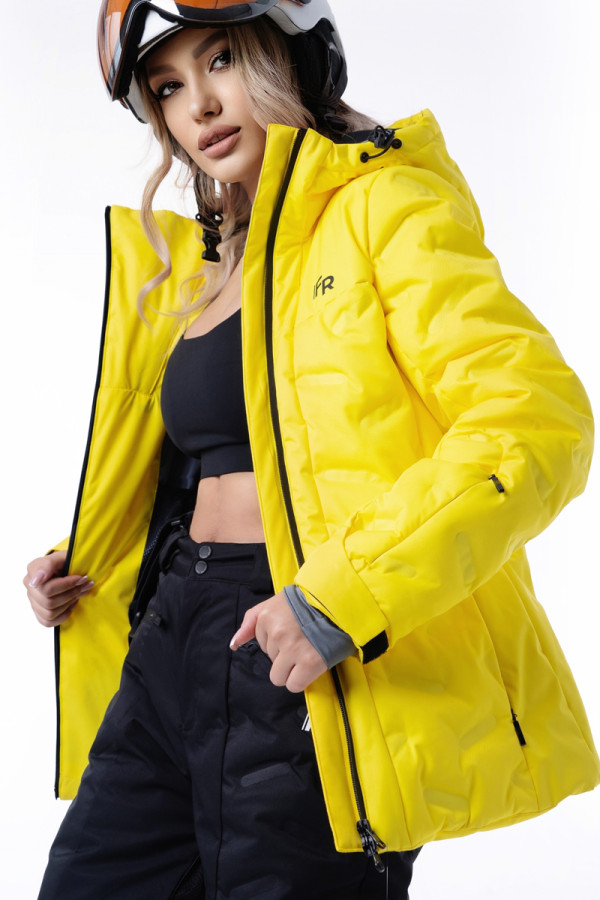 Women's ski jacket Freever AF 21764 yellow, Фото №3- freever.ua