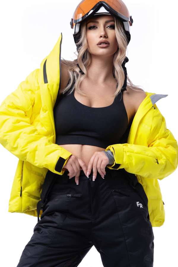 Women's ski jacket Freever AF 21764 yellow, Фото №2- freever.ua