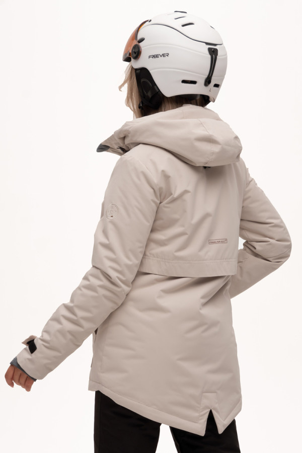 Women's ski jacket Freever AF 21767 beige, Фото №4- freever.ua