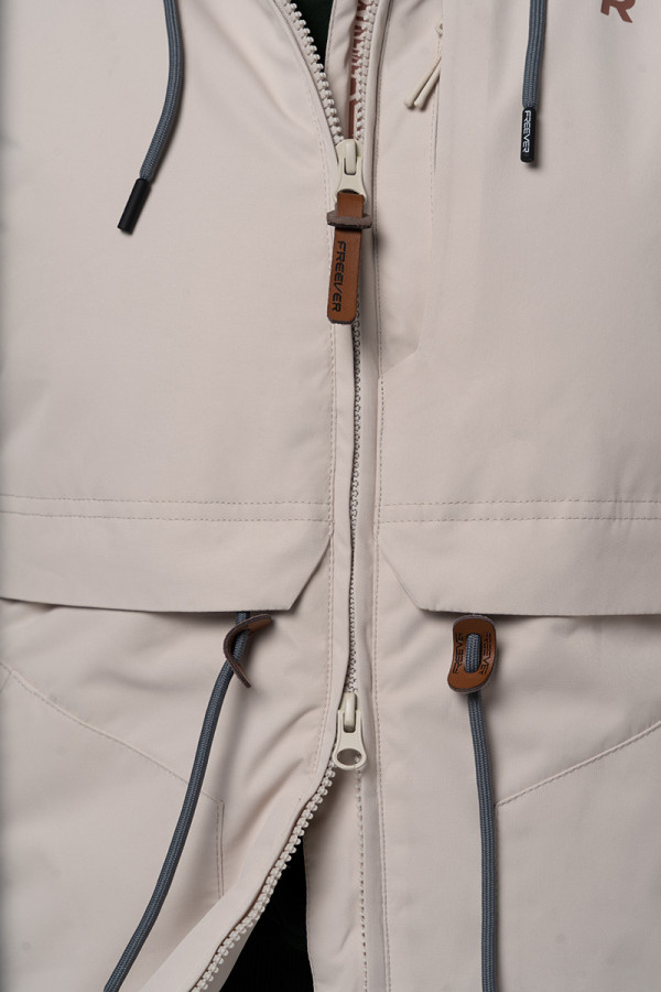 Women's ski jacket Freever AF 21767 beige, Фото №5- freever.ua