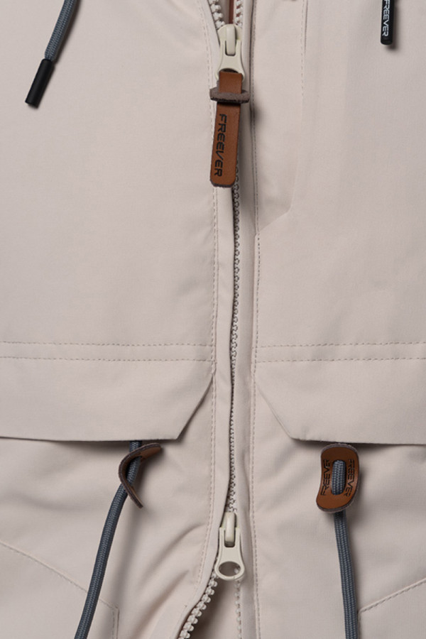 Women's ski jacket Freever AF 21767 beige, Фото №5- freever.ua