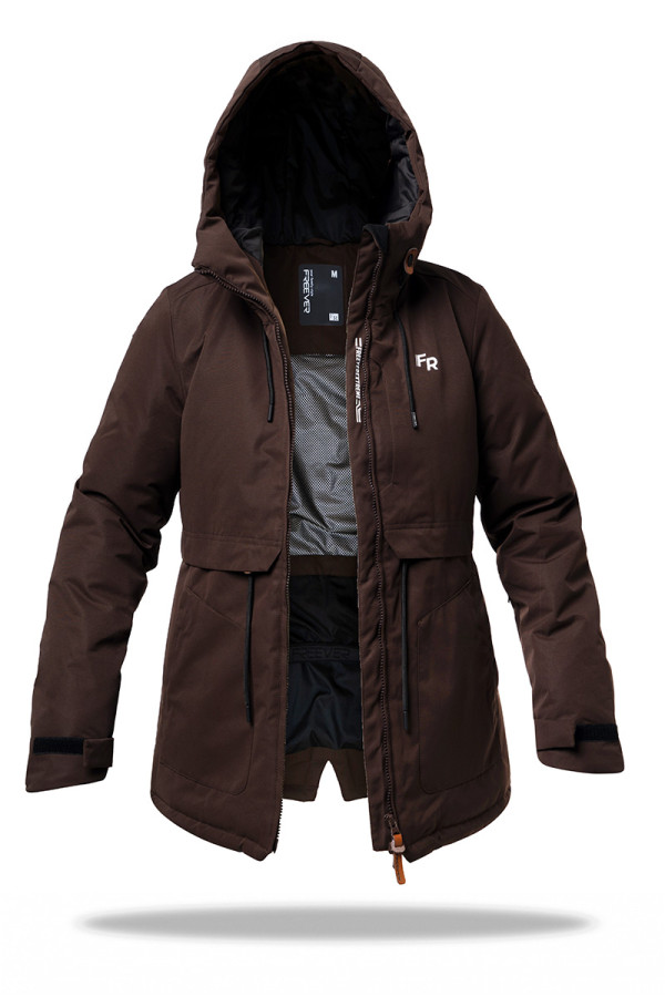 Women's ski jacket Freever AF 21767 brown, Фото №2- freever.ua
