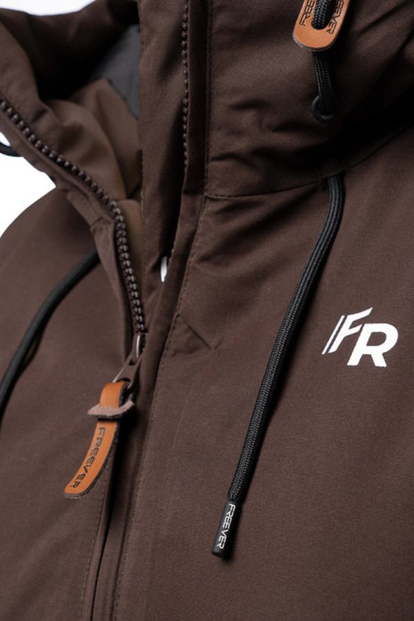 Women's ski jacket Freever AF 21767 brown, Фото №6- freever.ua