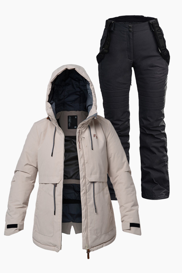 Women's ski suit FREEVER 21767-21652 beige