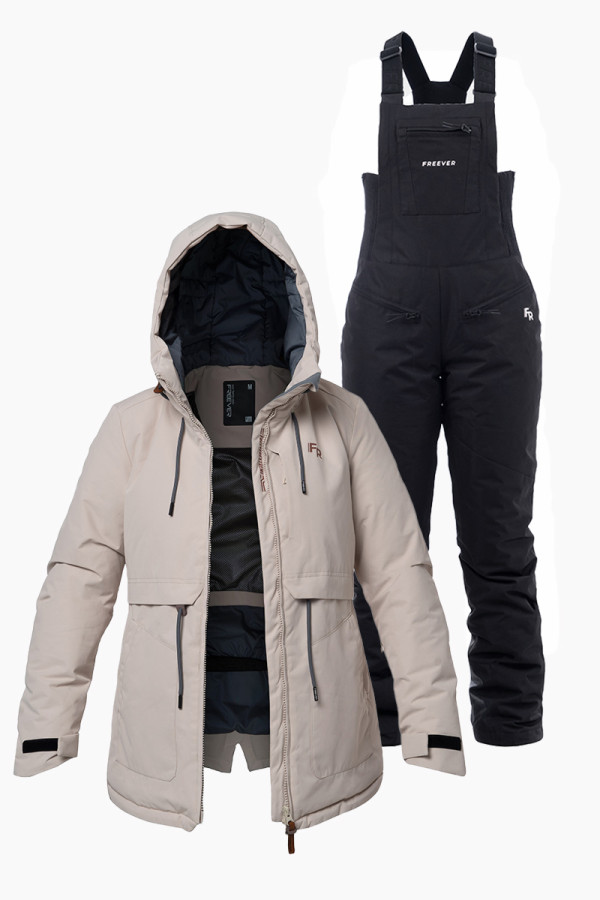 Women's ski suit FREEVER 21767-7901 beige