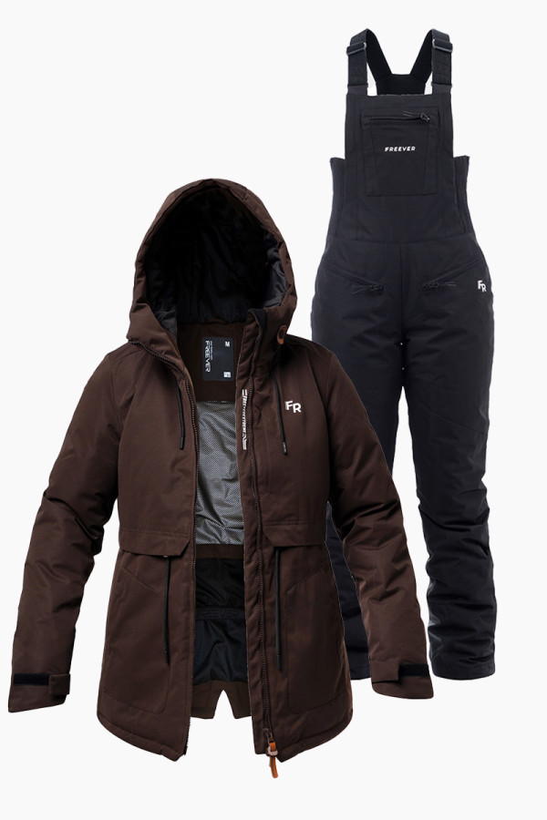 Women's ski suit FREEVER 21767-7901 brown