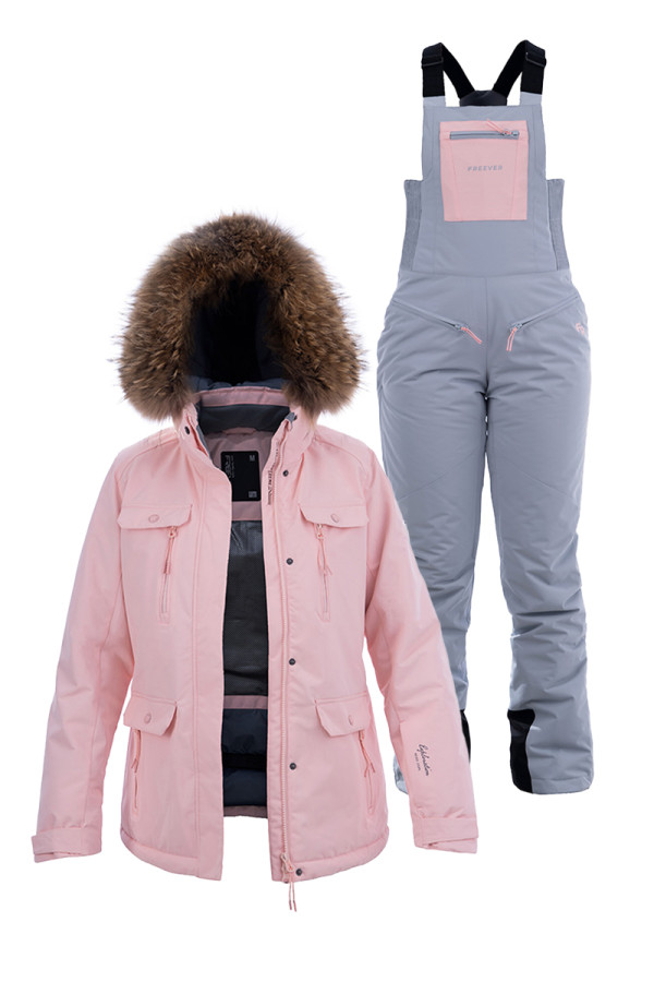 Women's ski suit FREEVER 21768-7901 pink