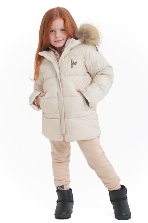 Children's jacket extended Freever UF 21801 milky, Фото №2- freever.ua