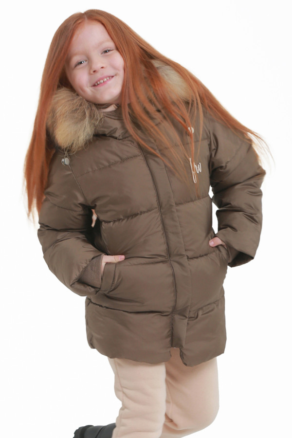 Children's jacket extended Freever UF 21801 khaki, Фото №7- freever.ua